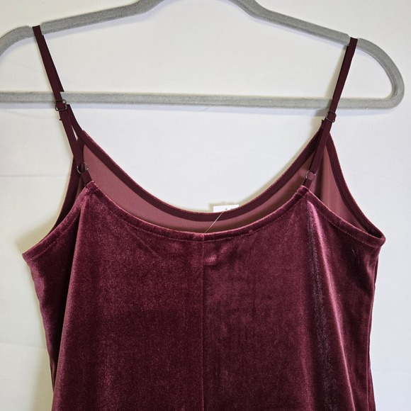 Gap Velvet Cami Slip Midi Dress, Side Slits, Red, Small Petite, New $59.99 MSRP - Picture 12 of 13